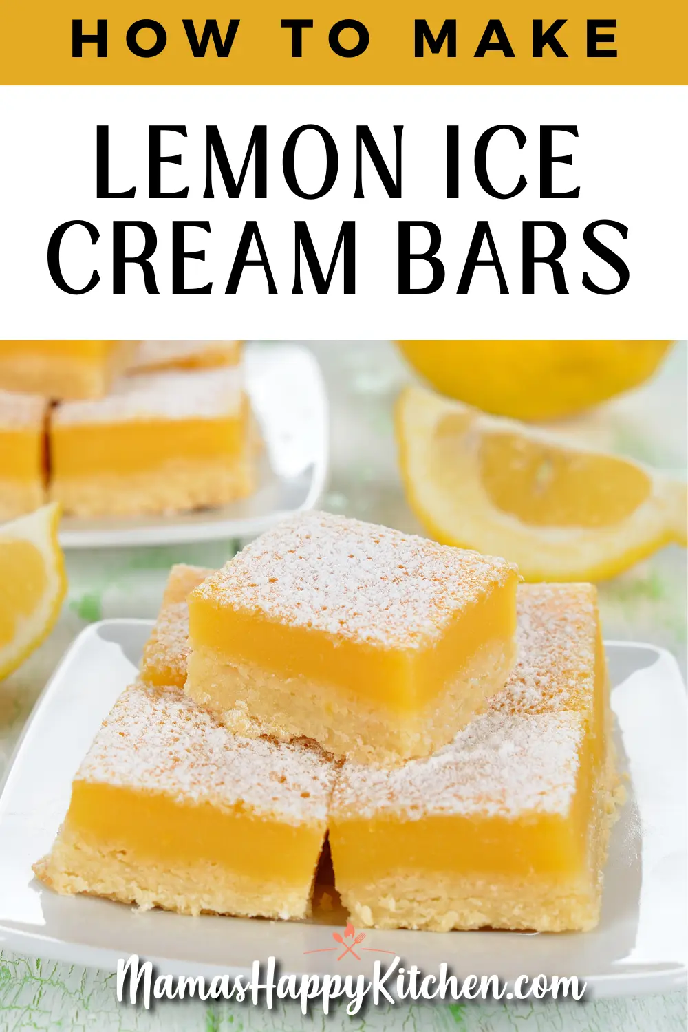 Lemon Ice Cream Bars