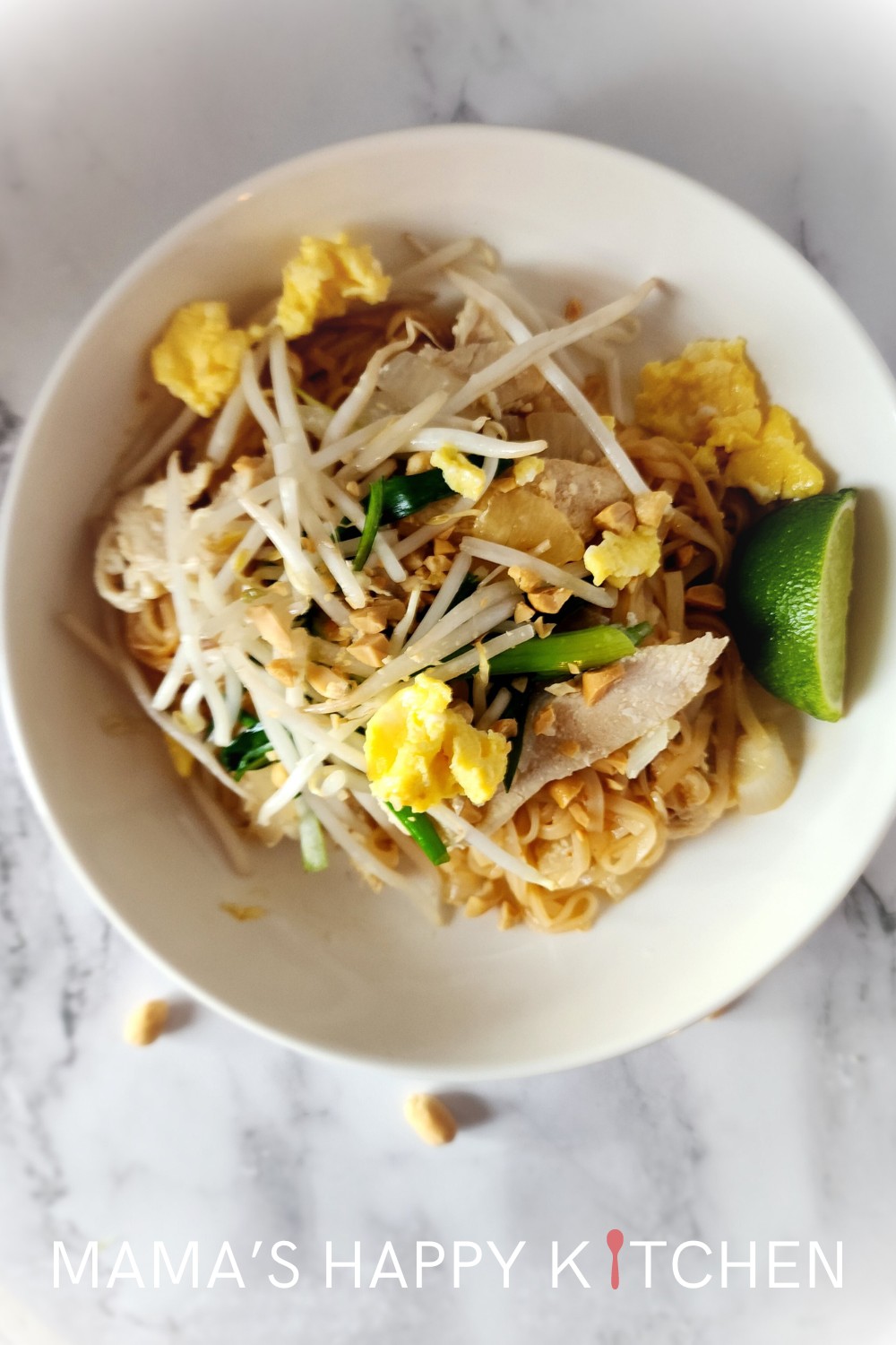 This recipe is for the classic chicken Pad Thai. It's a favorite for lots of people because chicken is versatile, cheap, and plentiful. If you use boneless, skinless chicken breast, it can also be healthy and a good source of protein because it is a lean cut of meat. I love chicken, but let's face it. It can get a little repetitive to eat it all the time. This Pad Thai variation uses familiar ingredients in an exciting way, transforming the ordinary chicken to add to your dinner rotation.