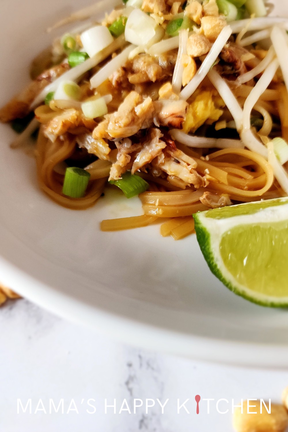 Crab has been an acquired taste for me, but now I love it. Today, I am making some delicious crab Pad Thai to satisfy my crab cravings before I get to take a trip to Annapolis, MD for the bestest crab shack in the world. You can use imitation crab if you can't find canned real crab, but the real deal is worth it. You don't need a full pound can to make this recipe, either. I used a smaller can (about 5 ounces), and there was more than enough crab to make this dish tasty.