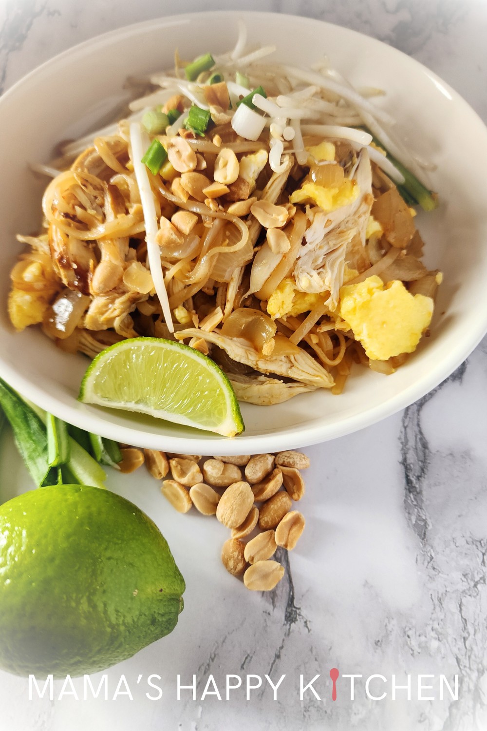 I've made the entire rounds of different Pad Thai recipes with different meats, and now it's time for Pad Thai with pork. I'm not the biggest fan of pork, but it cooks up much the same way as chicken and in this recipe, it's surrounded by all those delicious Thai flavors. With this recipe, I made use of some pre-cooked rotisserie pork that I bought on a grocery store special. The pre-cooked rotisserie pork from the grocery store adds a flavorful twist to this Pad Thai recipe.