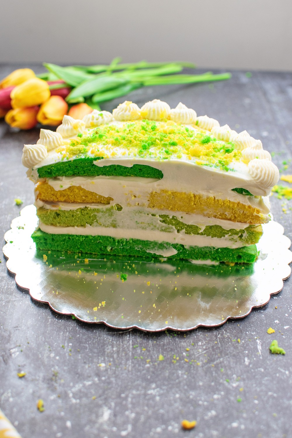 Green Rainbow Cake Recipe for St. Patrick’s Day