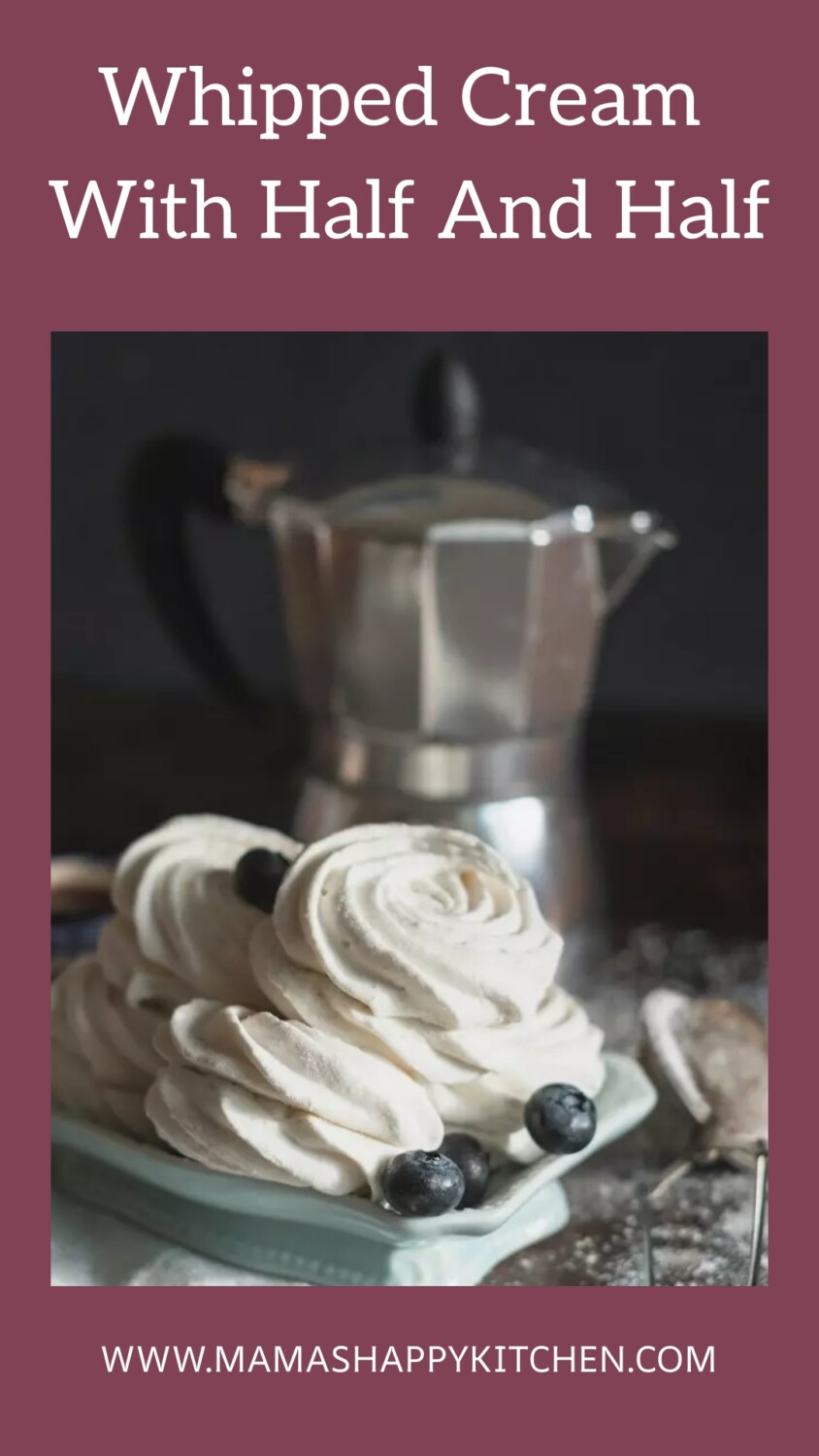 I love homemade whipped cream, but whipping cream is so expensive. I also don't need whipped cream all that often (unless I'm doing a recipe). But I'm going to show you how to make whipped cream with half and half if you are in a pinch. It's not as totally awesome as whipped cream with whipping cream (hence, the name), but it's pretty darned good.