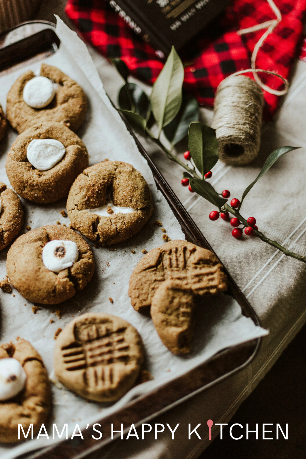 These gingersnap pumpkin cookies feature a delicious marshmallow dollop in the center. It isn't difficult to flatten the mini marshs, and they bake so nicely on top of these cookies. Perfect with a nice cup of coffee, a warm blanket, and a good book. Or leaving out for Santa Claus. They also feature a wee bit of pumpkin spice to spice up your holiday season. The recipe for these cookies is surprisingly simple, requiring only basic baking ingredients along pumpkin puree and pumpkin spice.