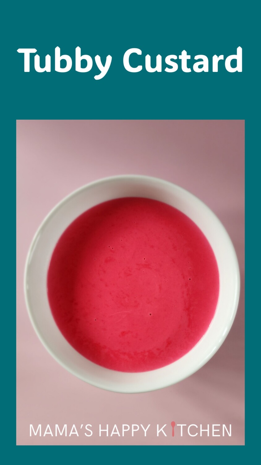 This Tubby custard recipe is just in time for Easter ... or anytime Teletubbies is on! It's been a long time my kids watched Teletubbies, but I remember how crazy they were about them when they were little. Being girls, they all loved Po. Anyway, their custard just looks so fun and yummy! It's actually just regular custard with bright and bold colors. I've included the remaining colors as well, in case your little one loves Tinky Winky (Purple), Dipsy (Green), or La-La (Yellow).