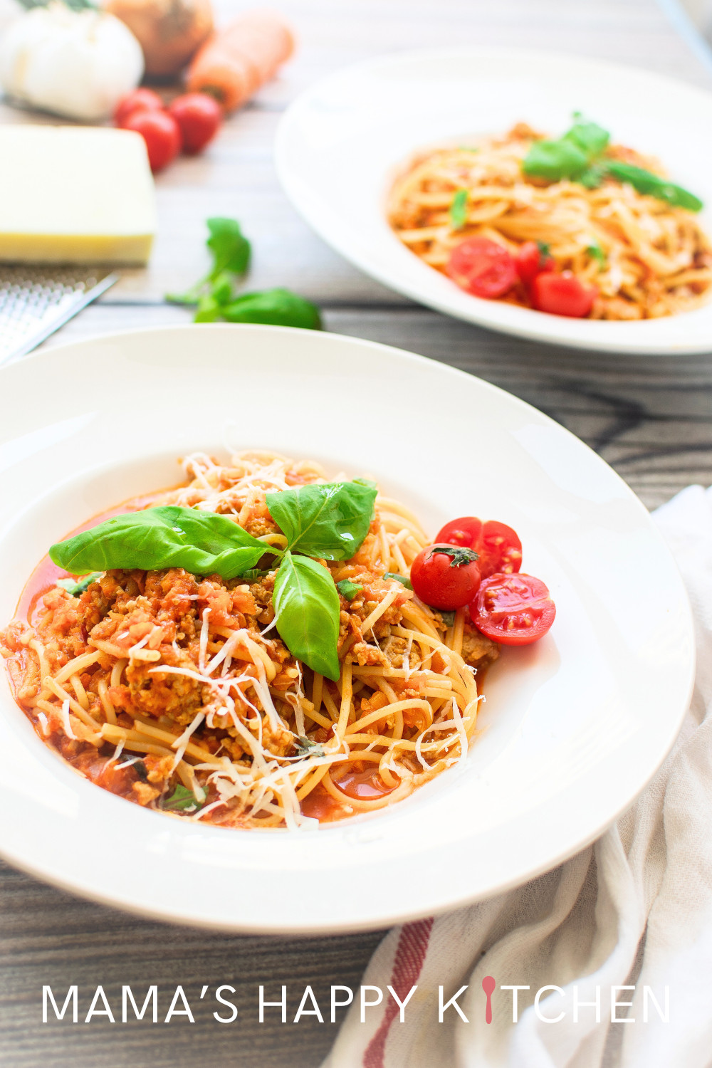 Today I want to show you my easy spaghetti Bolognese sauce recipe. To make this Bolognese, I like to use a large can of Hunt's canned tomatoes, or my canned cherry tomatoes from my garden. This sauce recipe is different than my spaghetti meat sauce recipe, but they are similar. You can also substitute any other kind of ground meat (sausage, turkey, chicken, even lentils) to make it healthier or for different flavor. Also, you can throw in whatever veggies that you have to give a nutrition shot!